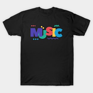 Music Typography Design T-Shirt